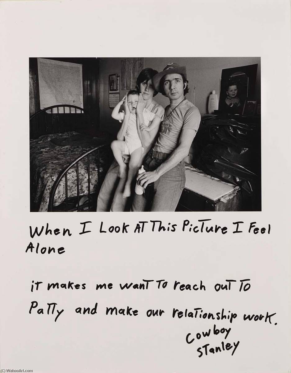 Untitled When I Look At This Picture I Feel Alone It Makes Me Want To Reach Out To Patty And Make Our Relationship Work. Cowboy Stanley, From The Series Rich And Poor — Jim Goldberg