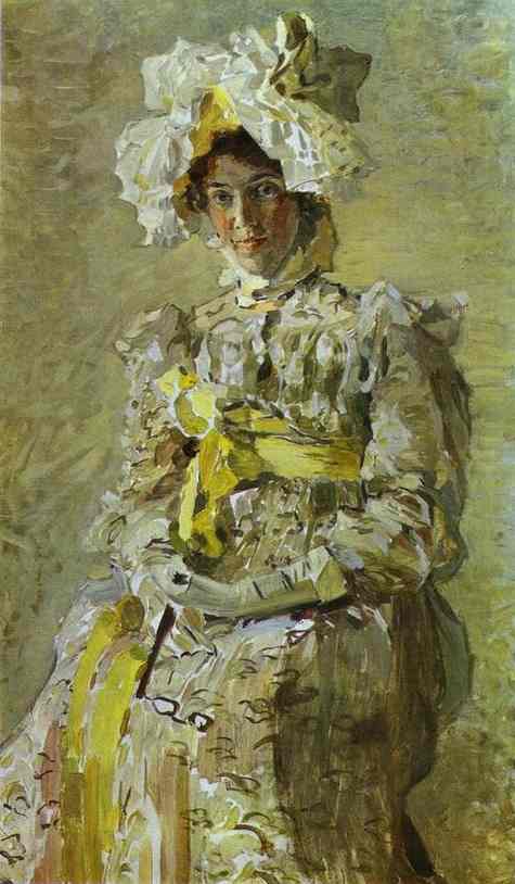 Portrait Of Nadezhda Zabela-vrubel, The Artist's Wife, In An Empire Dress — Mikhail Vrubel