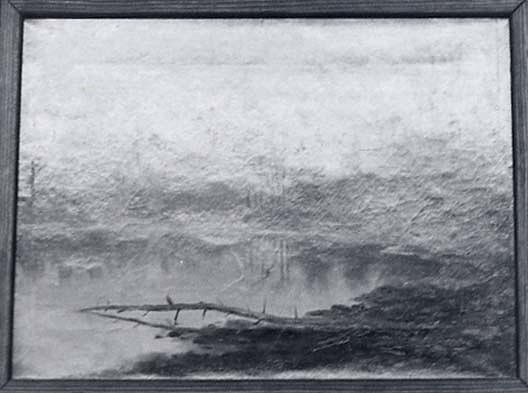 (landscape Of Dead Fallen Tree And Pond), (painting) — Frank Harold Hayward