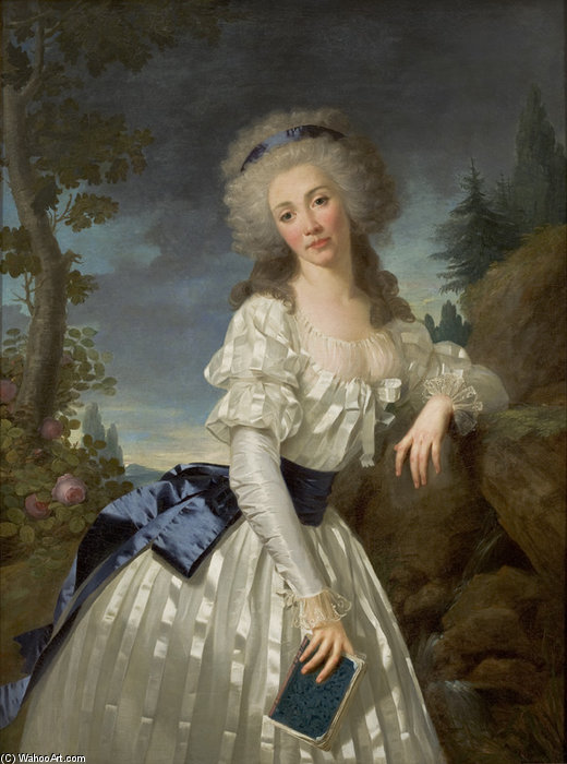 Portrait Of A Lady With A Book — Antoine Vestier Avallon Paris