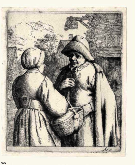 Man And Woman Conversing — Adriaen Van Ostade