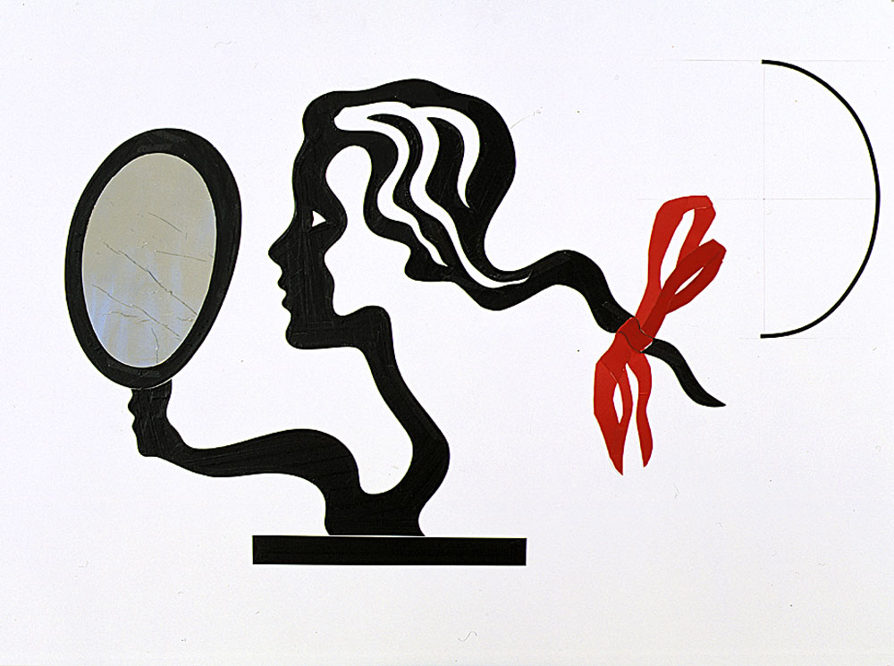 Collage Für Frau Mit Spiegel — Roy Lichtenstein