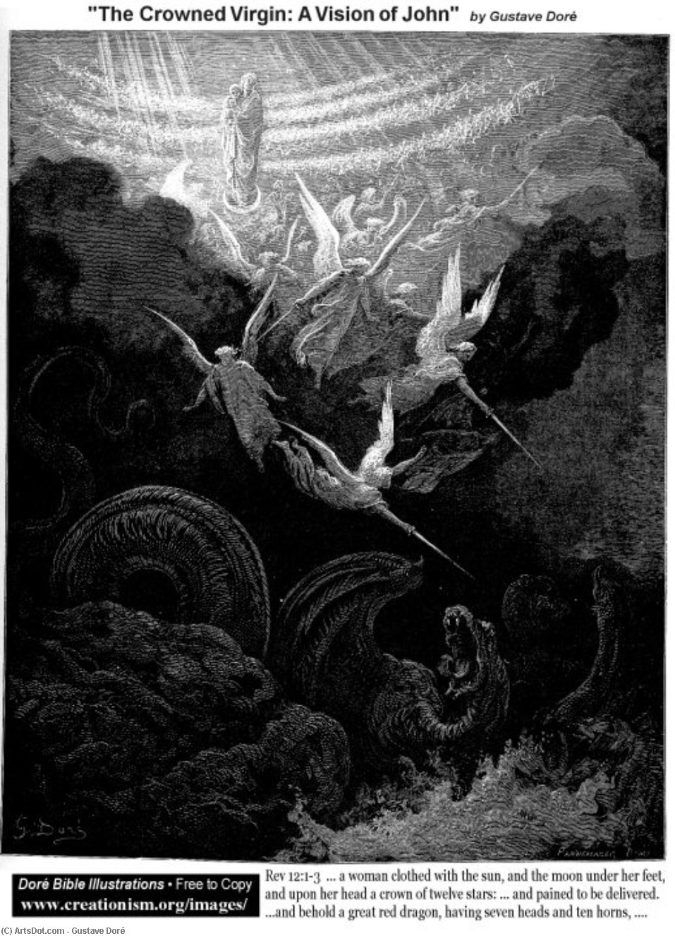 The Crowned Virgin Vision Of John — Paul Gustave Doré
