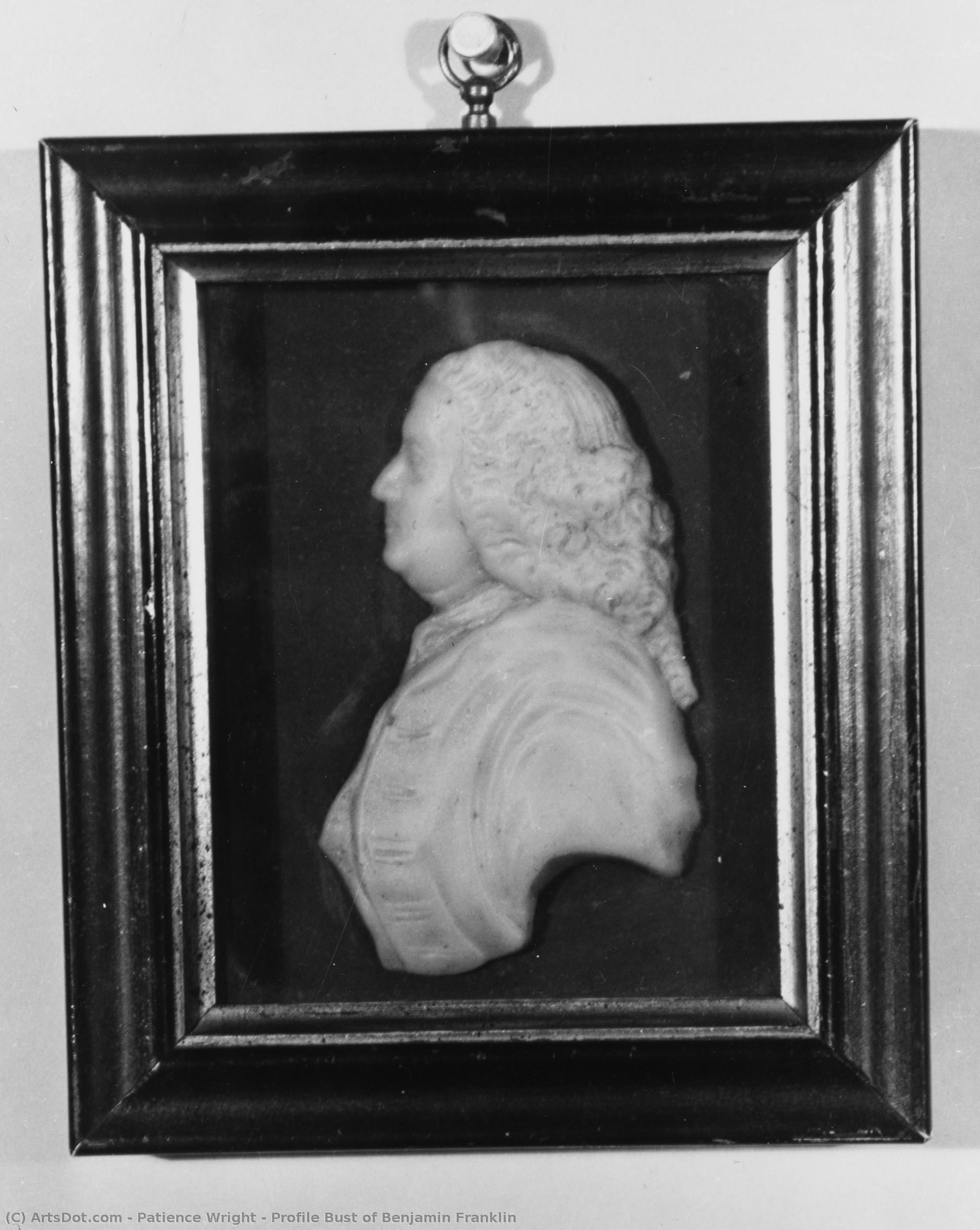 Profile Bust Of Benjamin Franklin — Patience Lovell Wright
