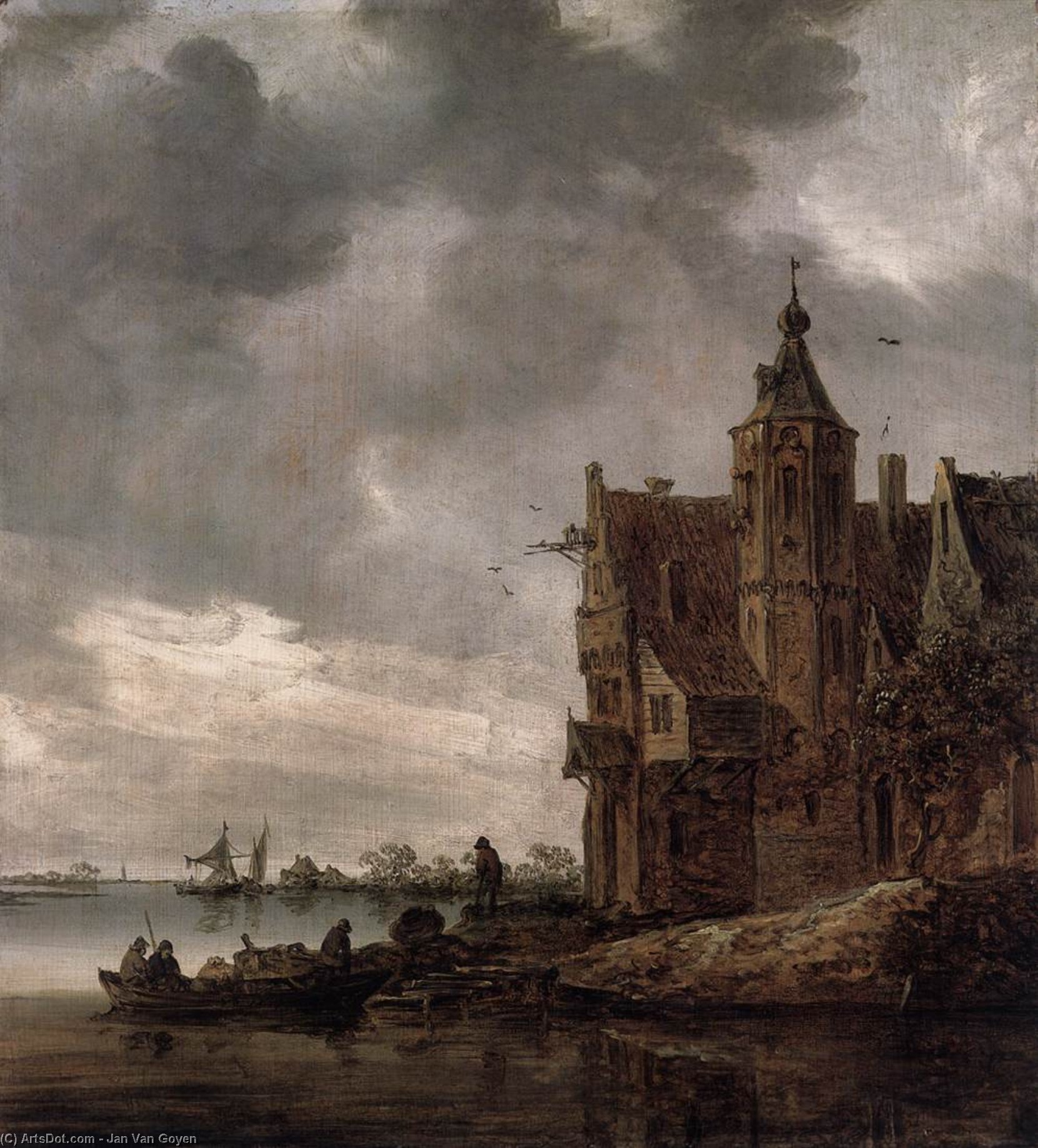 Casa De Campo Cerca Del Agua — Jan Van Goyen