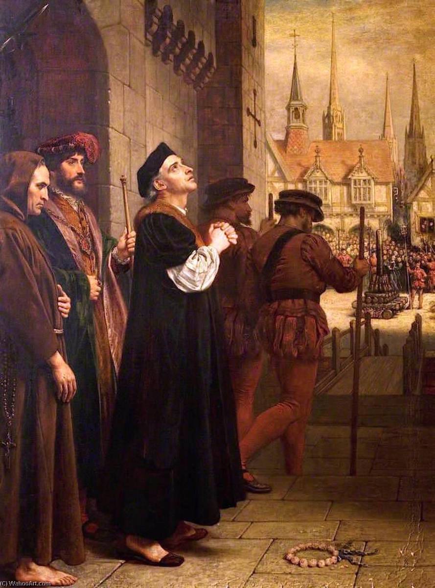 The Martyrdom Of Laurence Saunders At Coventry (right Panel Of Triptych) — Charles West Cope