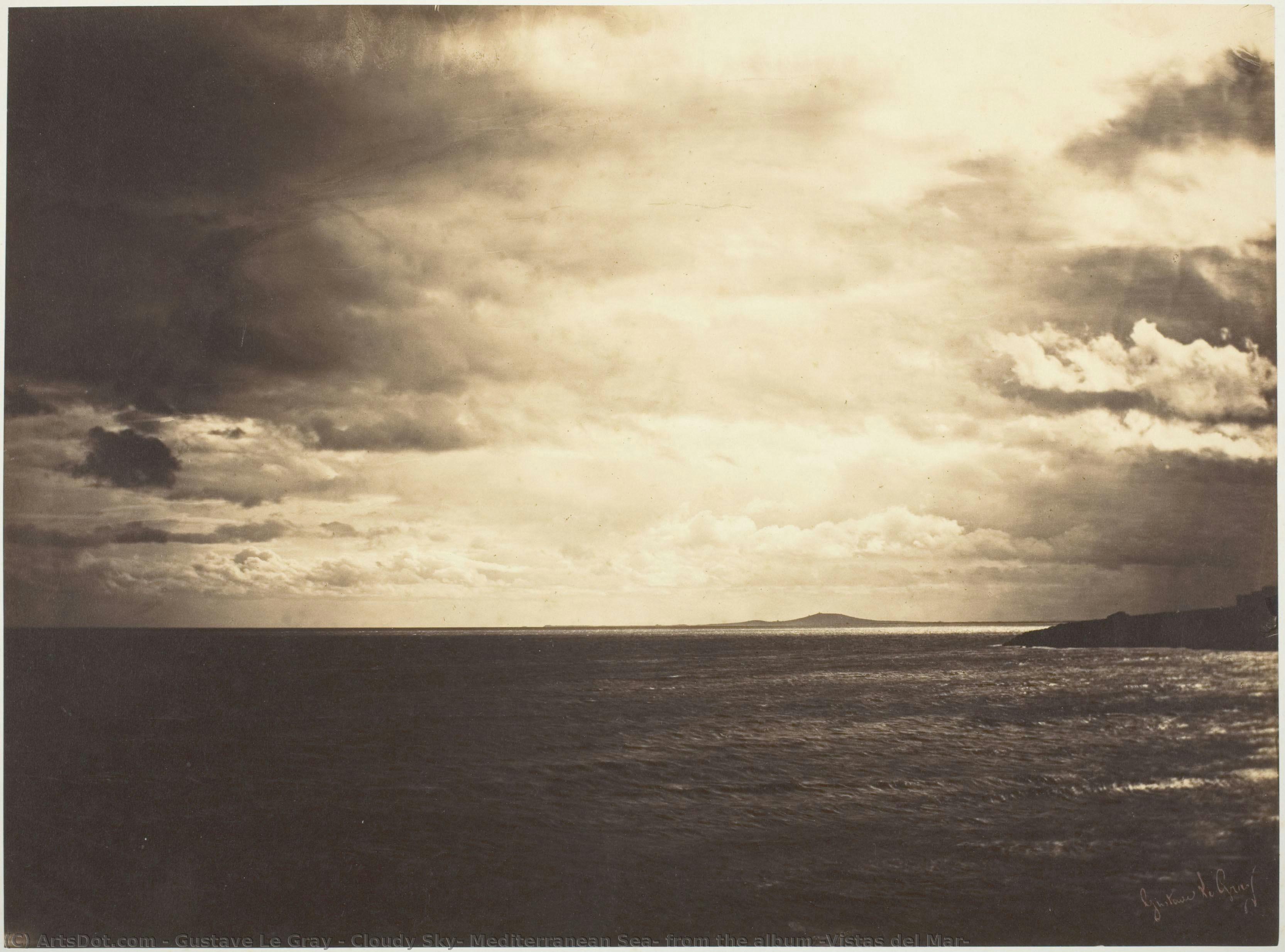Cloudy Sky, Mediterranean Sea, From The Album “vistas Del Mar” — Gustave Le Gray