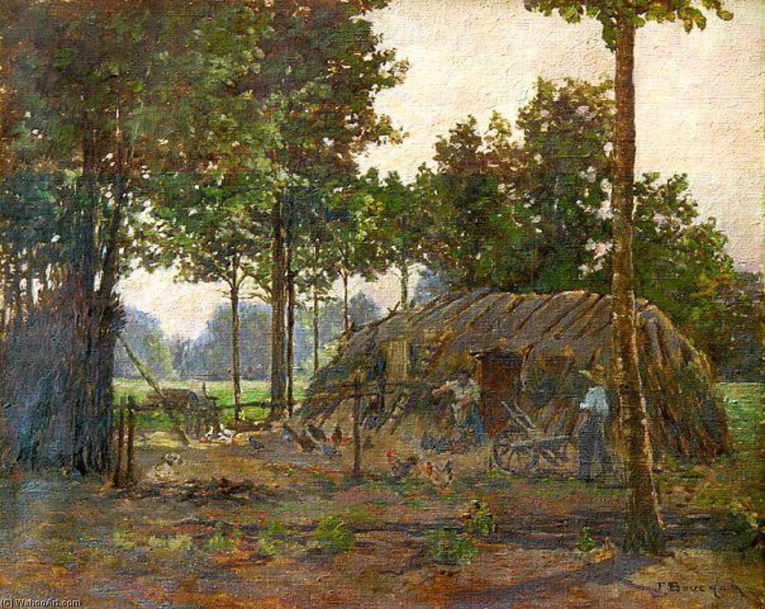 La Hutte Du Charbonnier Dans La Forêt De Sennart (titre Ancien Cartel) — Joseph-félix Bouchor