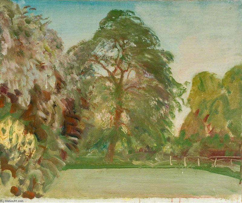 A Parkland Scene With Trees - — Sir Alfred James Munnings