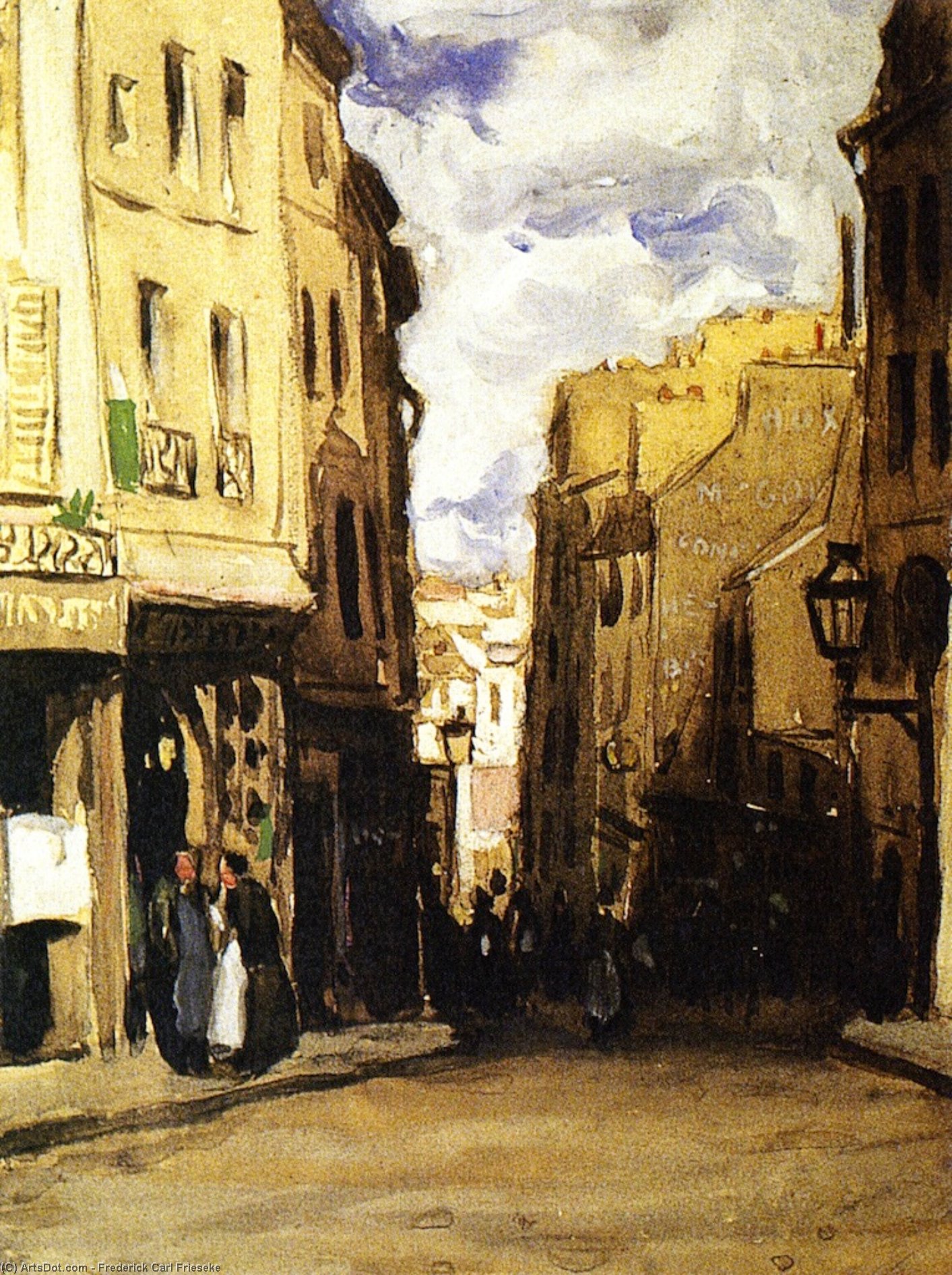 Montparnasse Landscape (hilltop Street) — Frederick Carl Frieseke