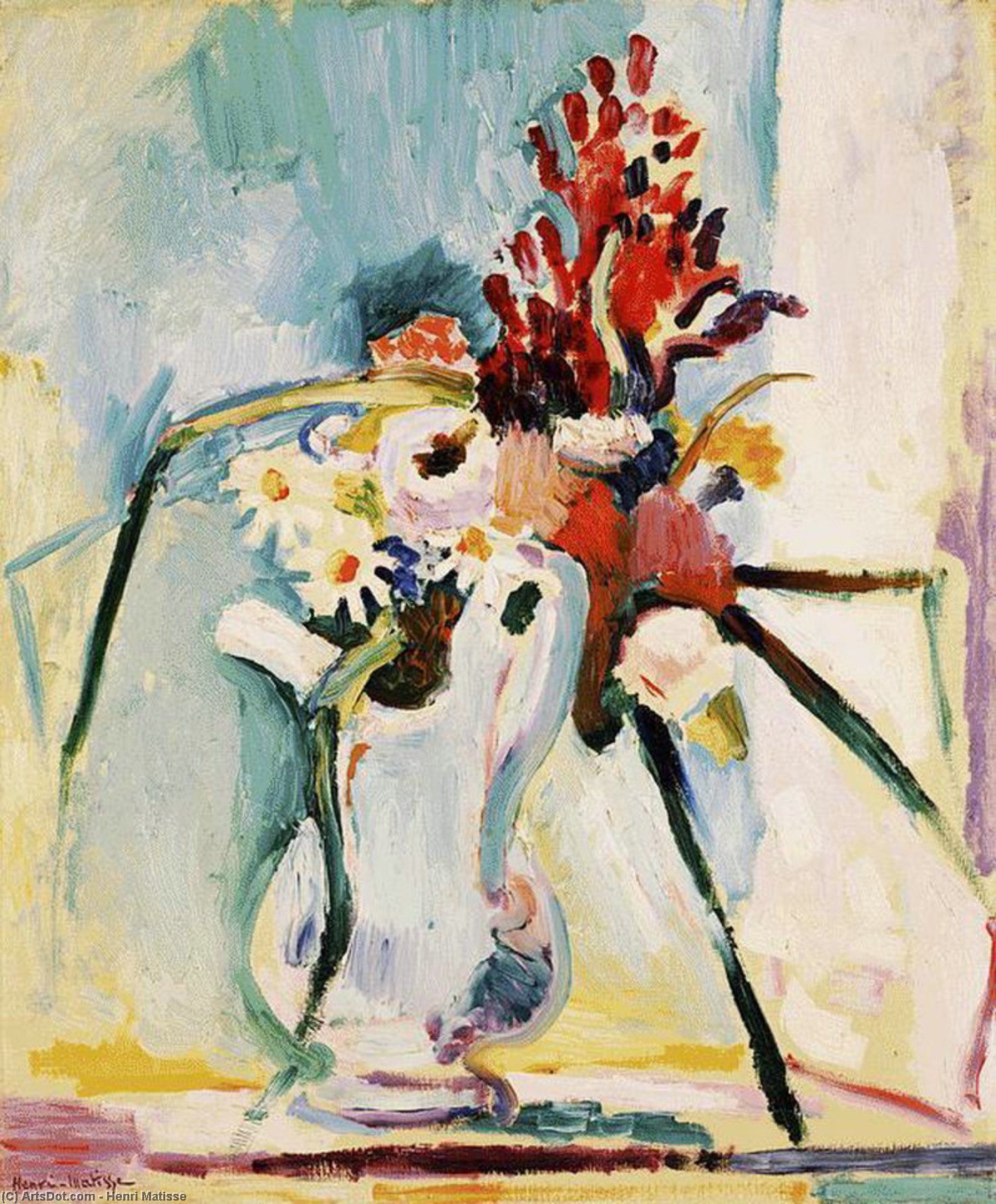 Flowers In A Pitcher — Henri Matisse