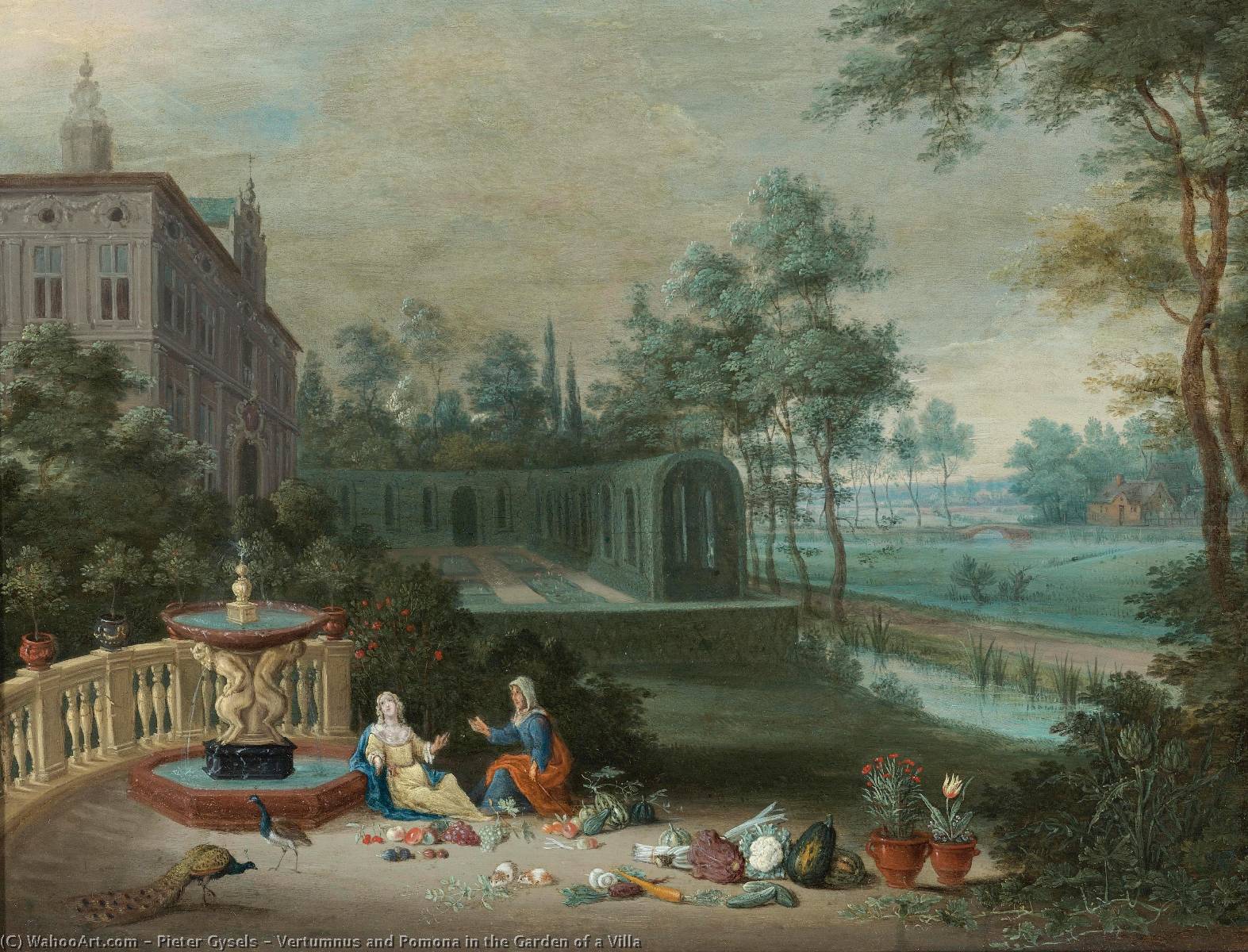 Vertumnus And Pomona In The Garden Of A Villa — Pieter Gysels