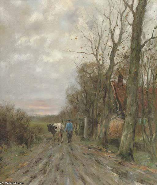 Along A Country Track At Sunset — Charles Paul Gruppe