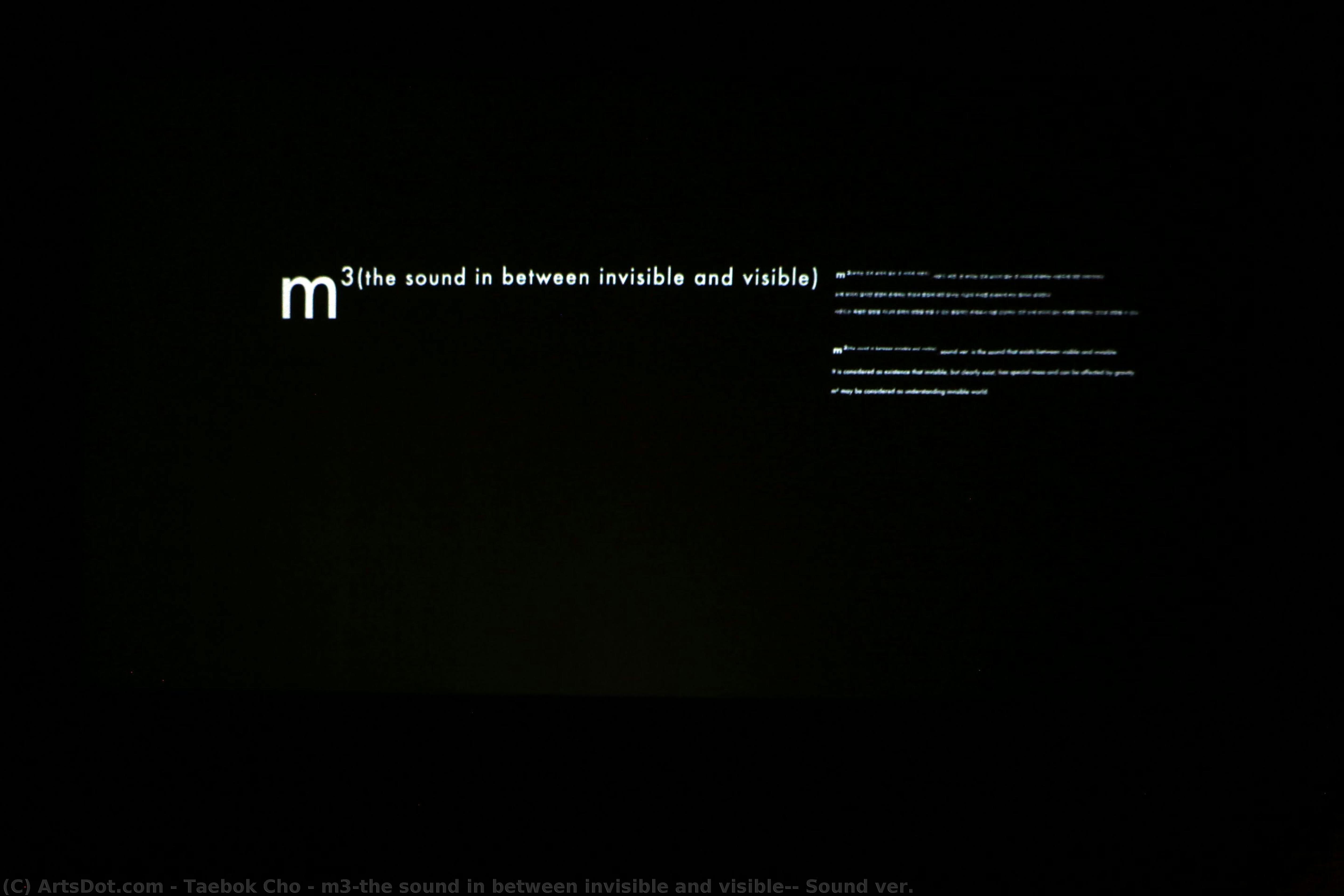 M3(the Sound In Between Invisible And Visible), Sound Ver. — Taebok Cho