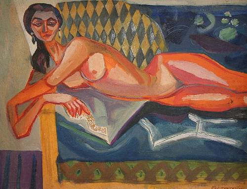 Reclining Female Nude — Jerzy Faczynski