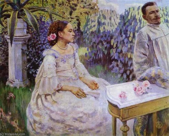 Self-portrait With Sister — Victor Borisov Mtov