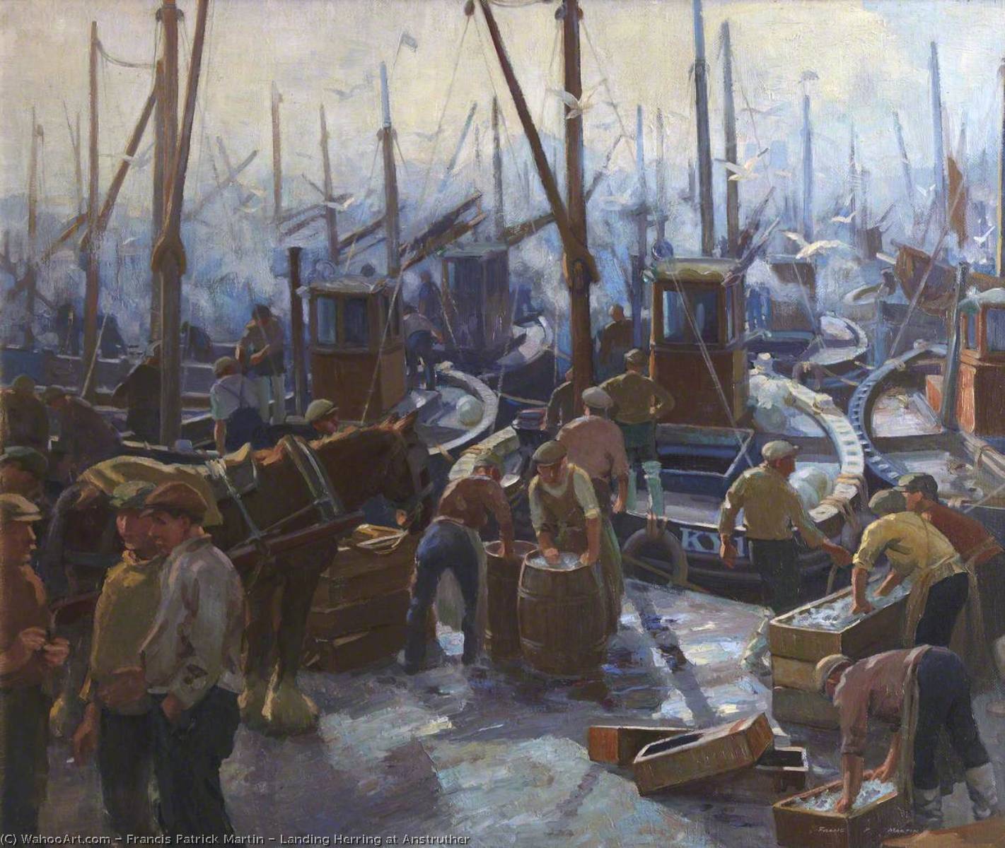 Landing Herring At Anstruther — Francis Patrick Martin