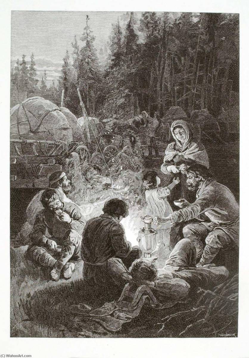 Bivouac Of A Party Of Teamsters (oboz Drivers) — Henry Wolf