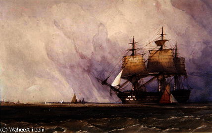 Coast Scene With Shipping — Charles Bentley