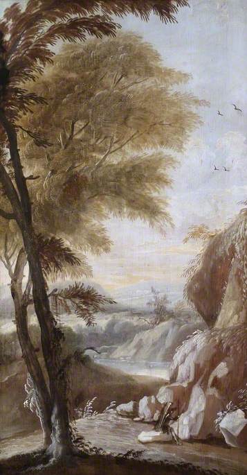 Travellers Resting In A Mountainous Landscape — Robert Robinson