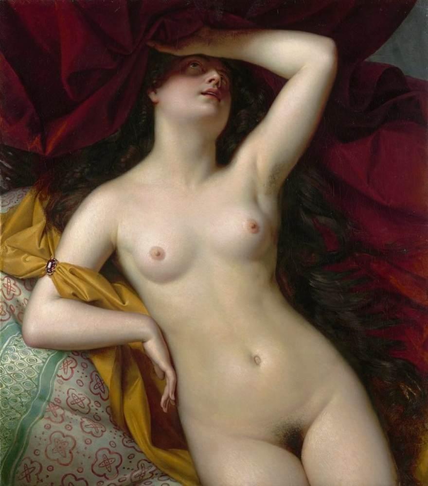Female Nude, Front View — Alexandre-jean Dubois-drahonet