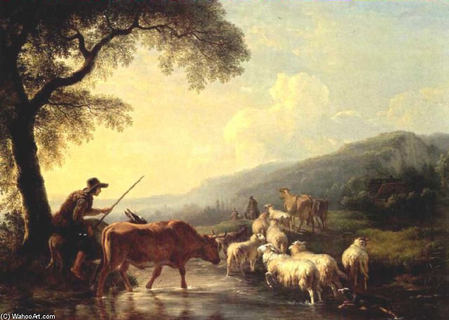 Landschap Met Herders — Balthasar Paul Ommeganck