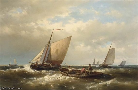 Fishing Boats In Choppy Seas — Abraham Hulk Senior