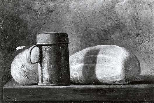 Still Life Cucumber, (painting) — John Frederick Peto