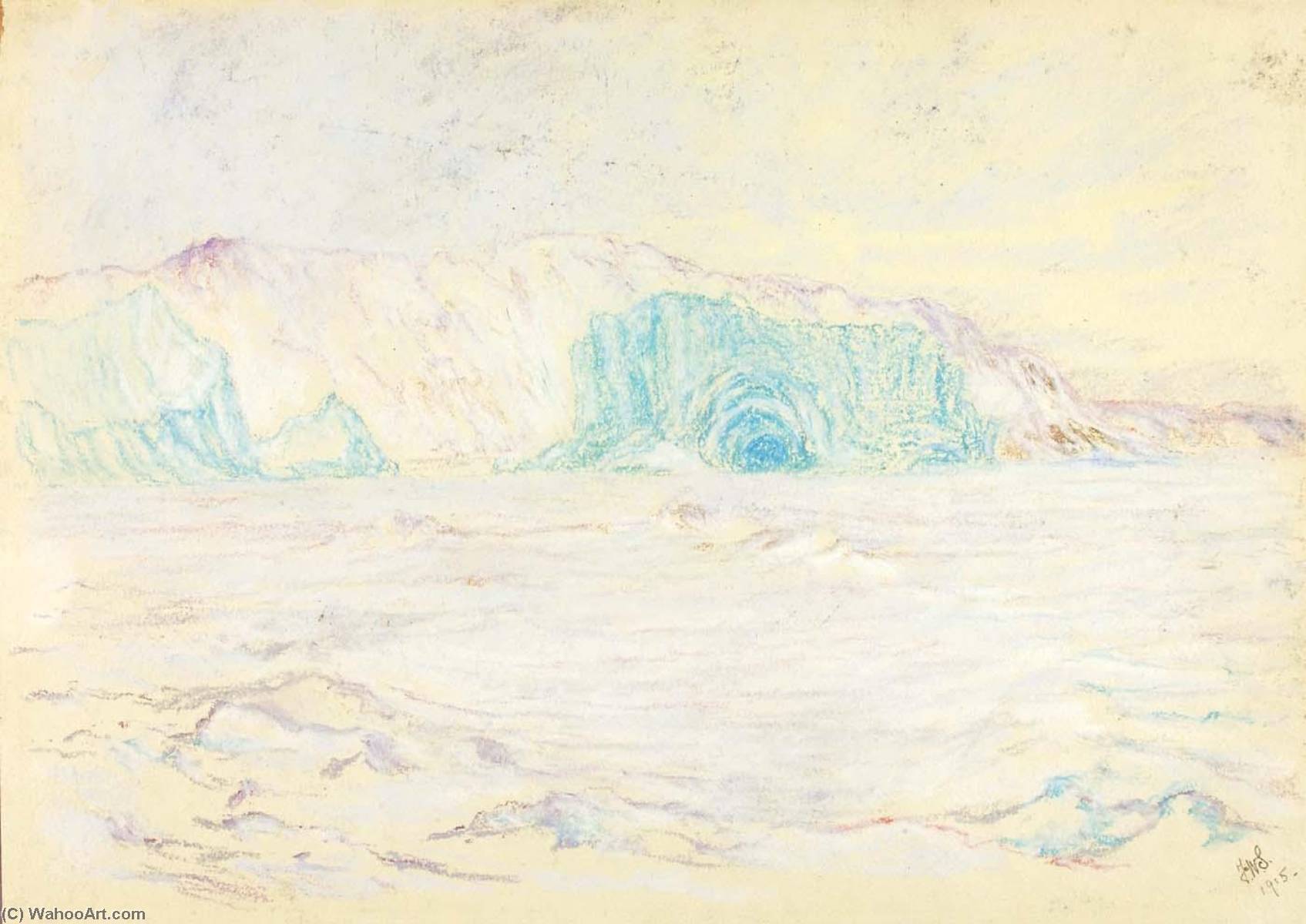 Icebergs And Cliffs, Head Of Bowdoin Bay — Frank Wilbert Stokes