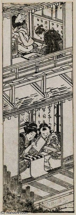 Reading And Writing — Katsushika Hokusai