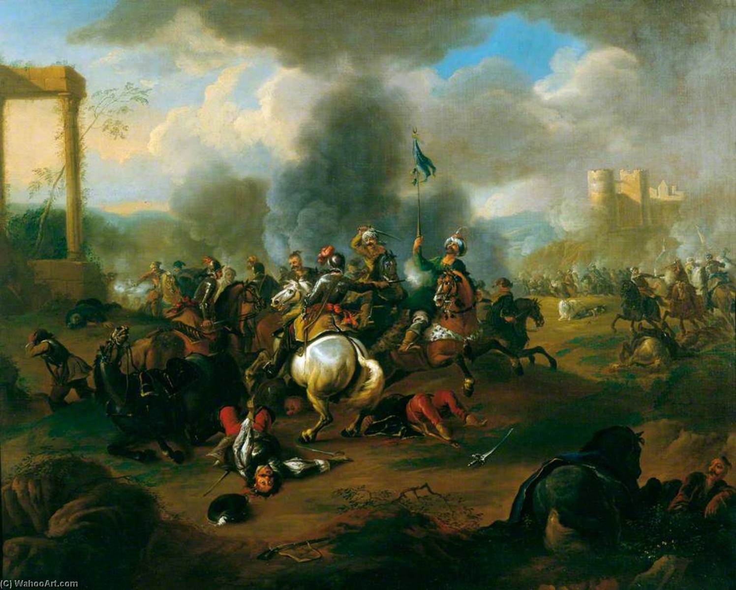 Battle Scene From The Wars Of The Ottoman Empire In Europe — Jan Van Huchtenburgh