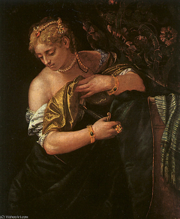 Lucretia Stabbing Herself, Art History Mus — Paolo Veronese