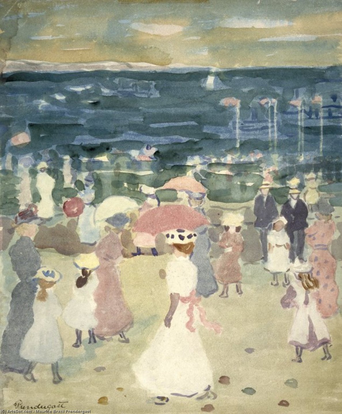 Sunday On The Beach — Maurice Brazil Prendergast