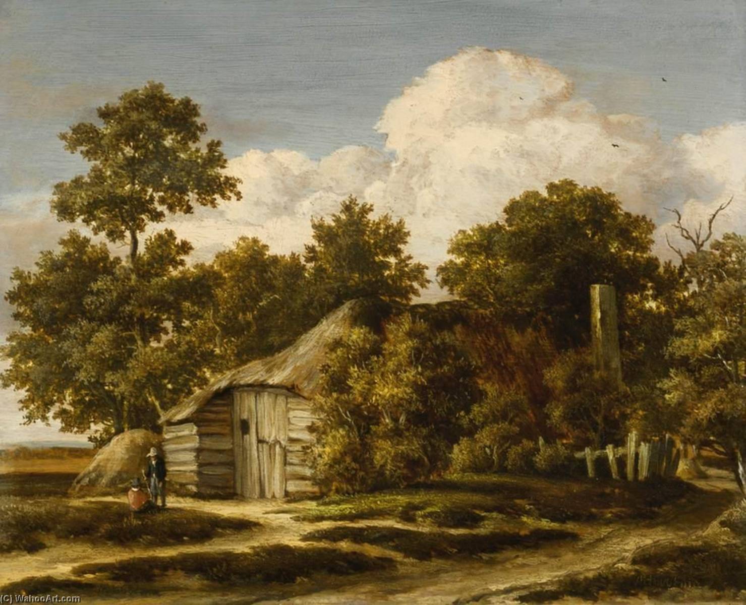 Cottage At The Edge Of A Wood — Meyndert Hobbema