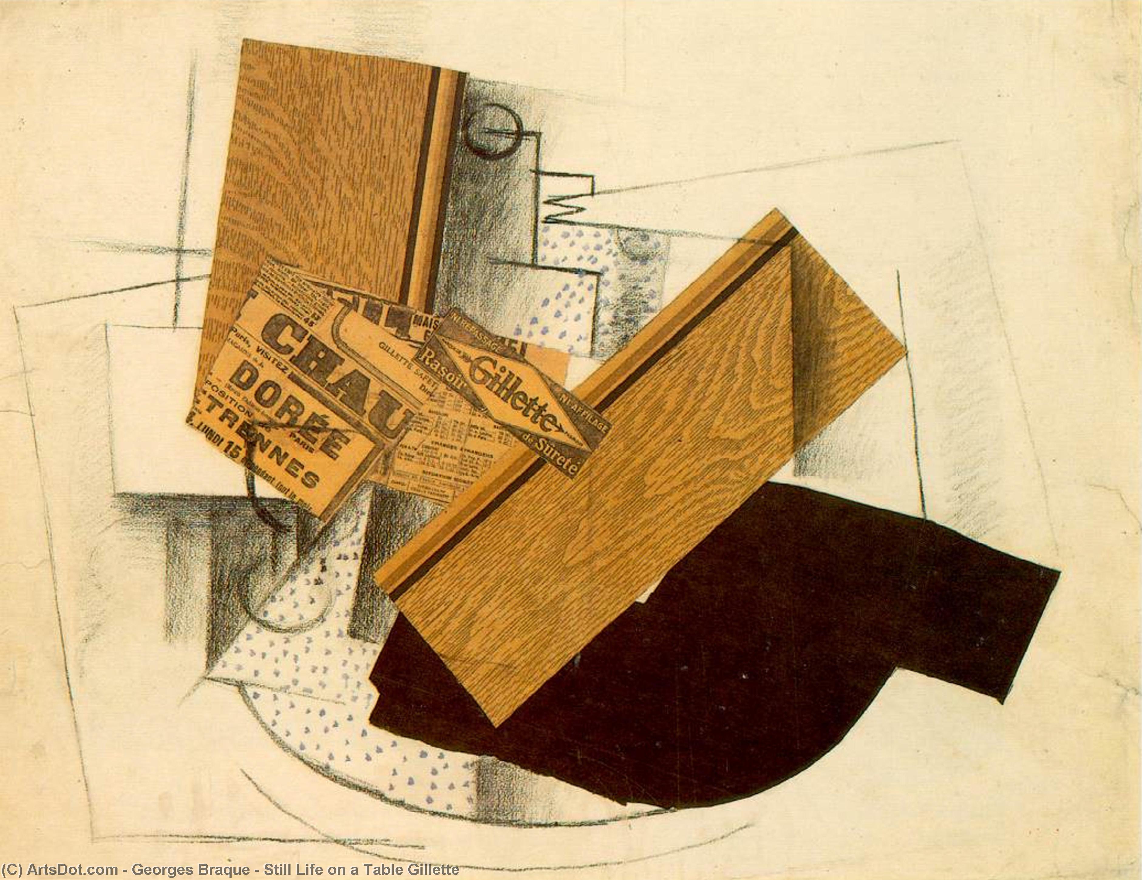 Retrato De Una Composición Sobre Mesa Gillette — Georges Braque