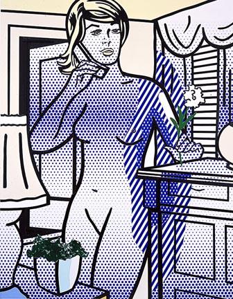 Collage For Nude With White Flower — Roy Lichtenstein