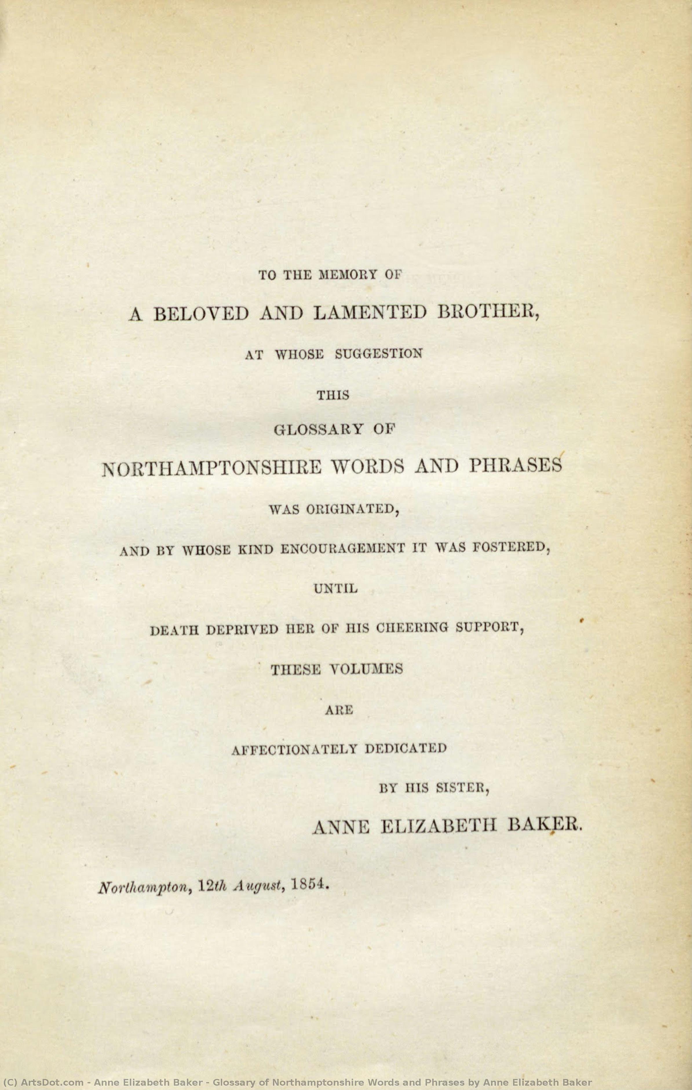 Glossary Of Northamptonshire Words And Phrases By Anne Elizabeth Baker — Anne Elizabeth Baker