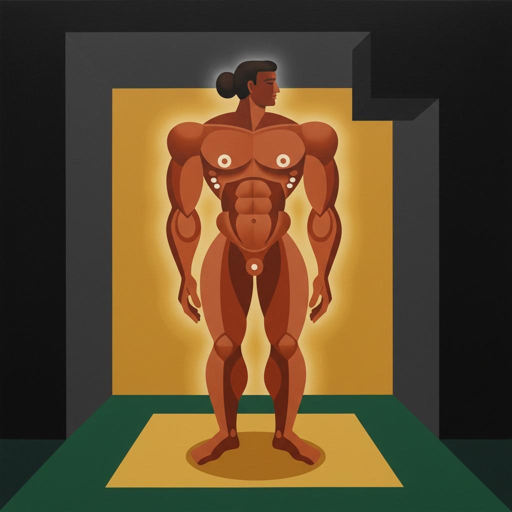 The Primordial Silhouette In Ochre And Shadow — Marc Duvallier