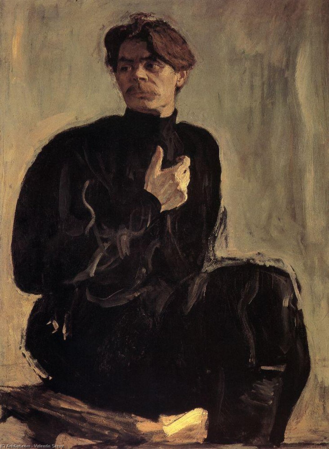 Portrait Of The Writer Maxim Gorky — Valentin Alexandrovich Serov