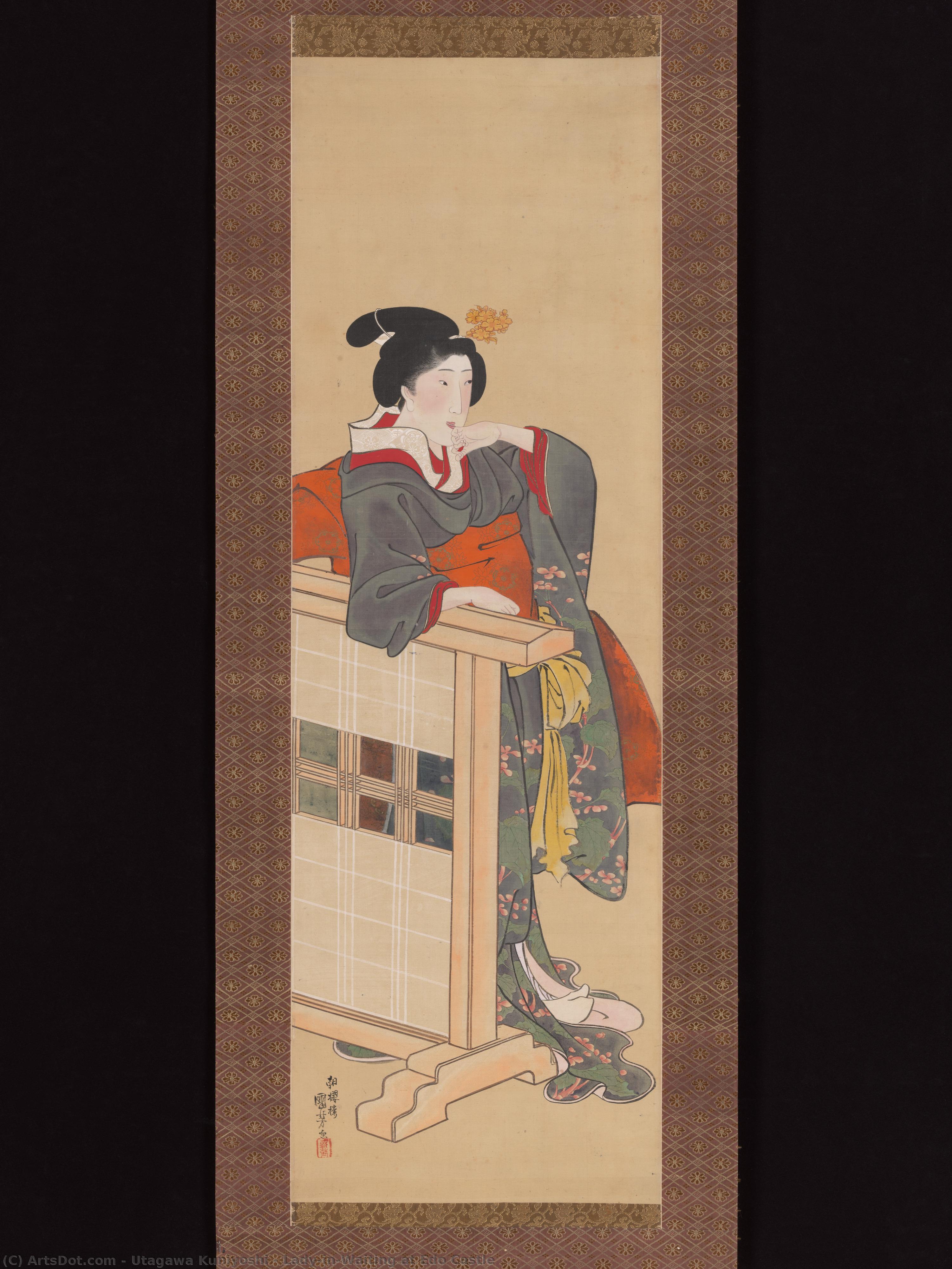 Lady-in-waiting At Edo Castle — Utagawa Kuniyoshi