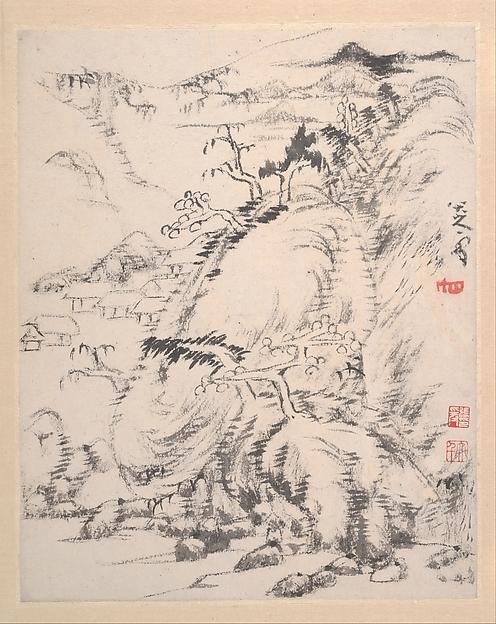 清 朱耷 (八大山人) 山水圖 冊 Landscape Album — Bada Shanren