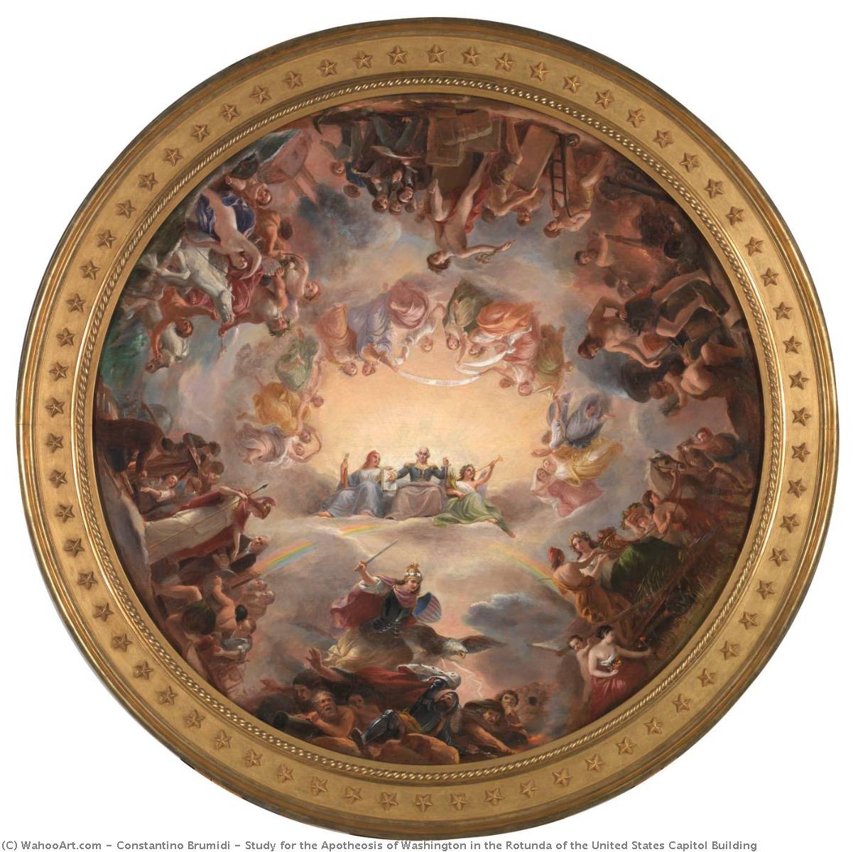 Study For The Apotheosis Of Washington In The Rotunda Of The United States Capitol Building — Constantino Brumidi