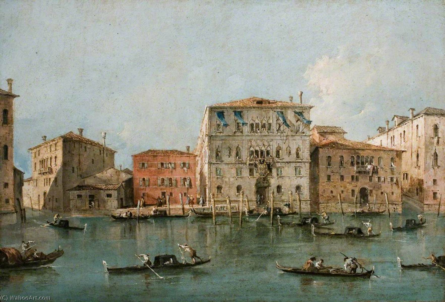 View Of The Palazzo Loredan Dell'ambasciatore On The Grand Canal, Venice — Francesco Lazzaro Guardi
