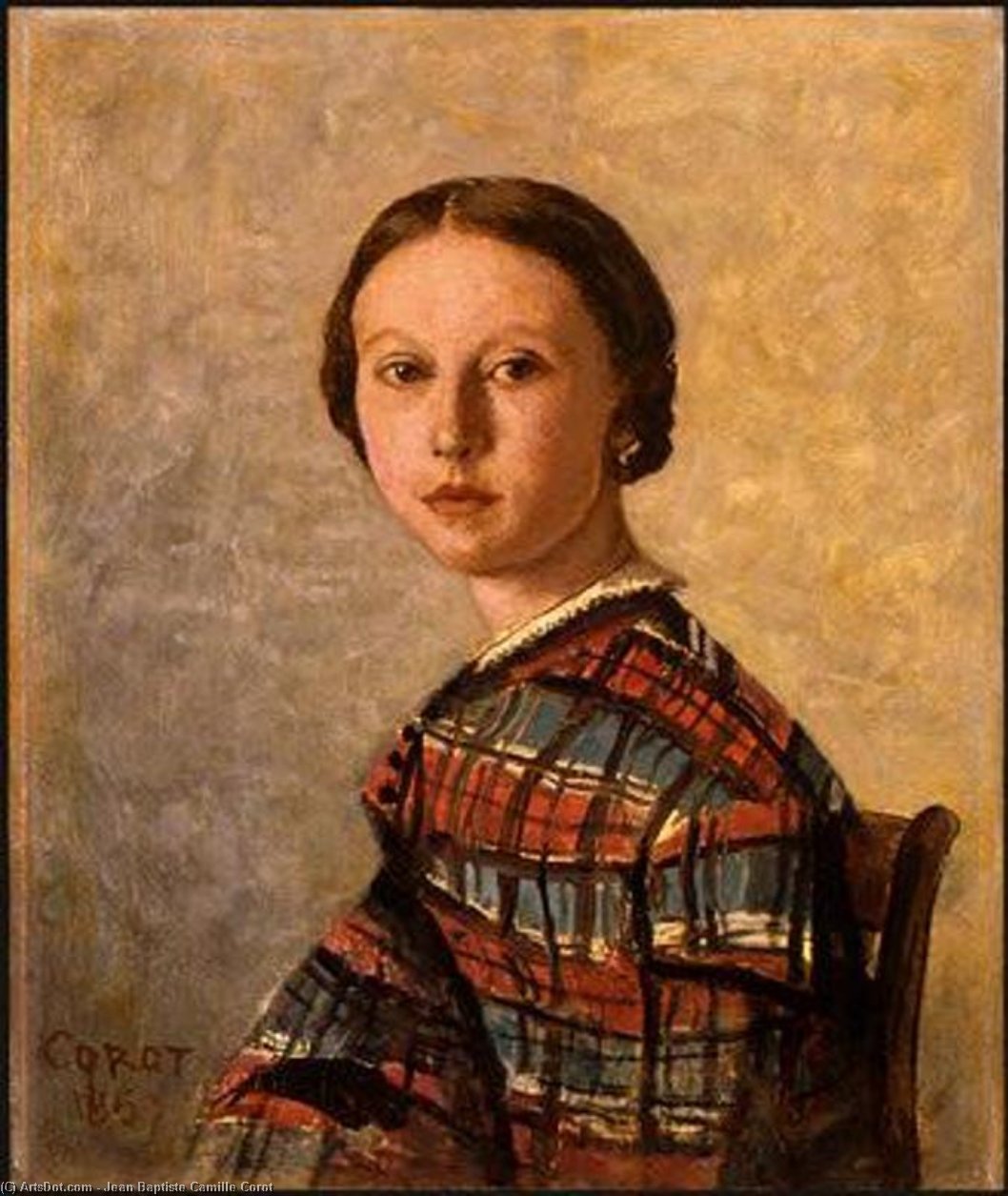 Portrait Of A Young Girl — Jean-baptiste-camille Corot