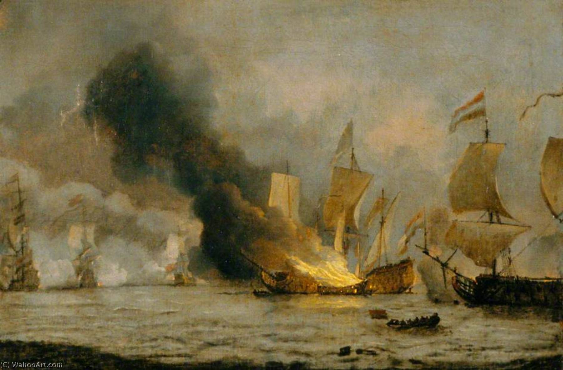 The Burning Of The 'royal James' — Вилем Ван Де Велде Старији