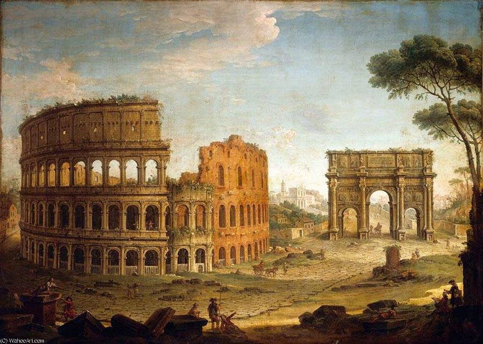 View Of The Colosseum And The Arch Of Constantine — Antonio Joli