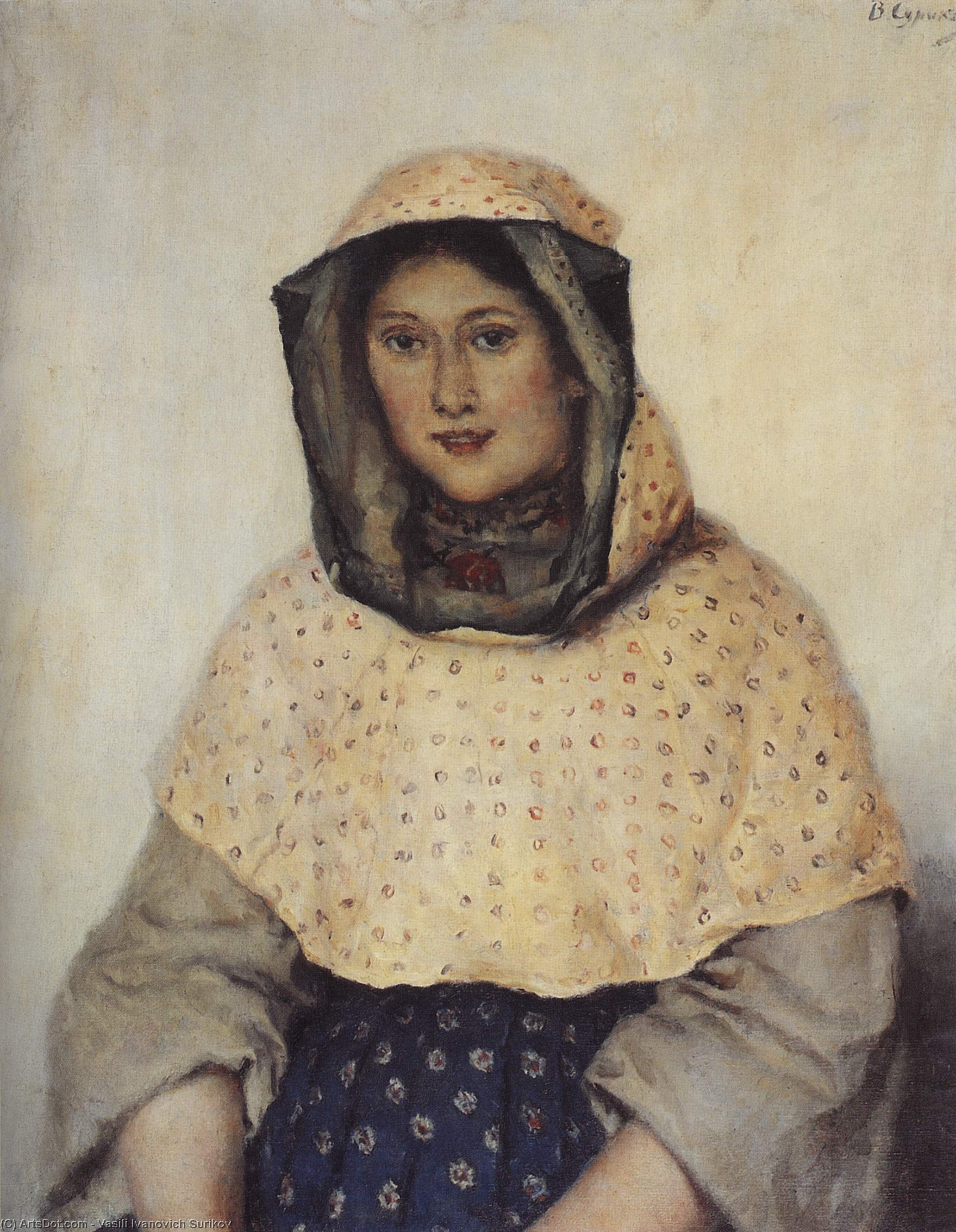 Portrait Of T. K. Domozhilova — Vasily Ivanovich Surikov