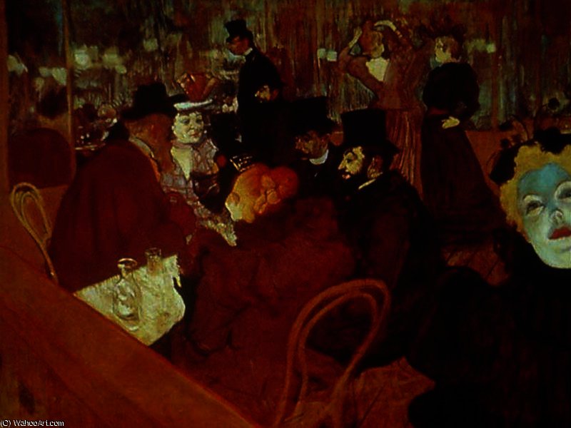 In The Moulin Rouge — Comte Henri Marie Raymond De Toulouse-lautrec-monfa