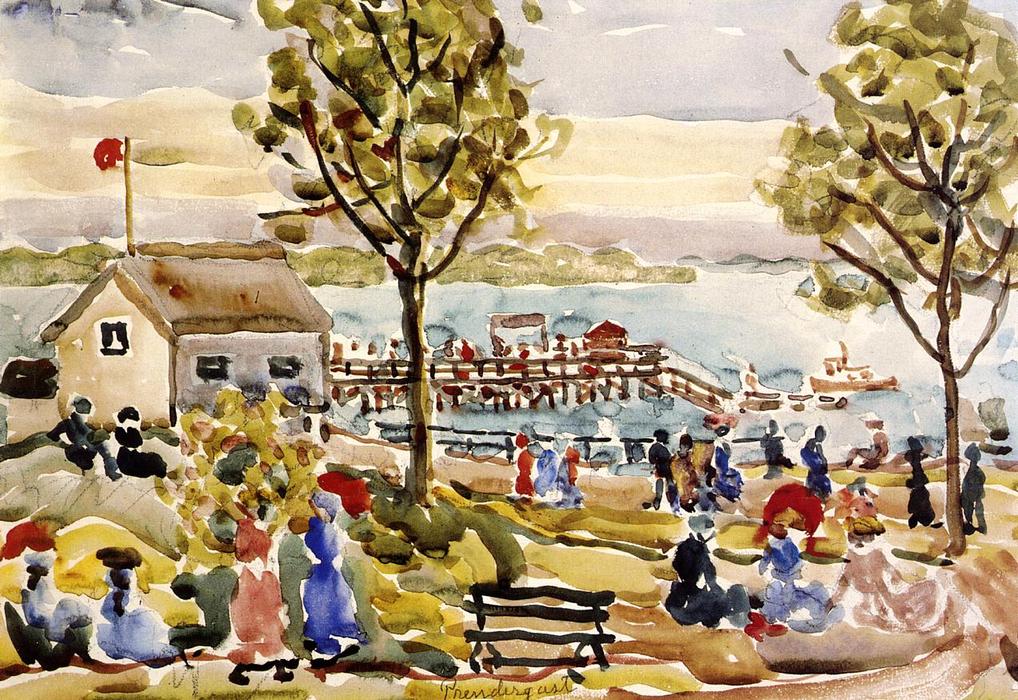 Landing Stage — Maurice Brazil Prendergast