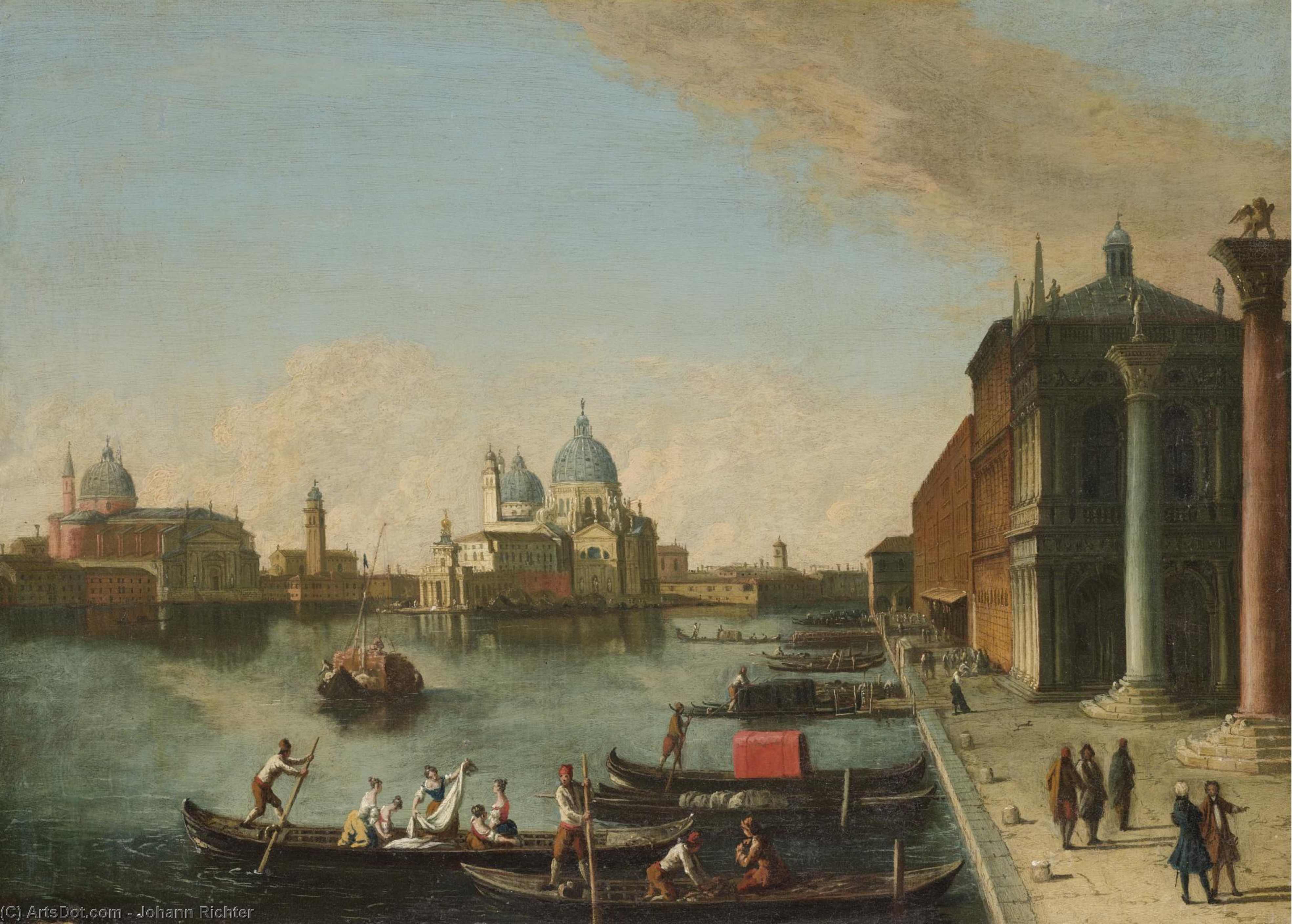 Venice, A View Of The Bacino Di San Marco With Santa Maria Della Salute Beyond — Johann Richter